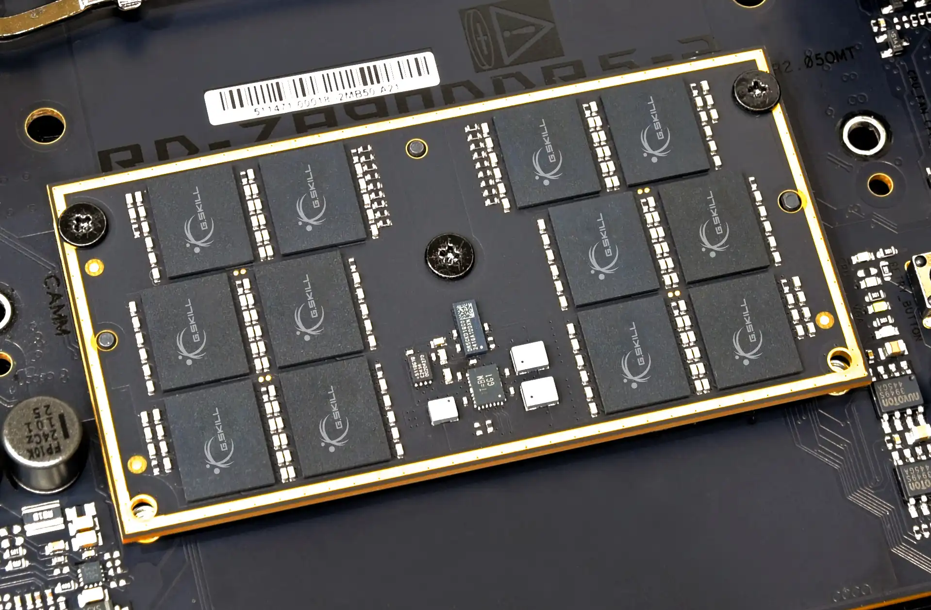 芝奇 CAMM2 DDR5 記憶體模組於 ASUS Z890 主機板上實現 DDR5-10000 燒機過測
