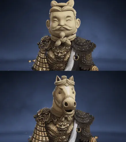《秦始皇陵博物院》聯動極品掛飾【玄陶俑面】、【目瞪馬呆】