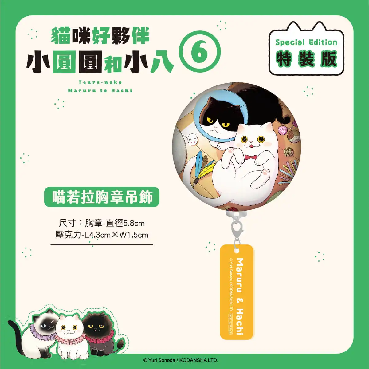 衝擊硬漢淚腺！貓奴啜泣激推！《貓咪好夥伴小圓圓和小八 (6)》 絕讚萌喵特裝版預購開跑，中文版漫畫 11 月在台發售