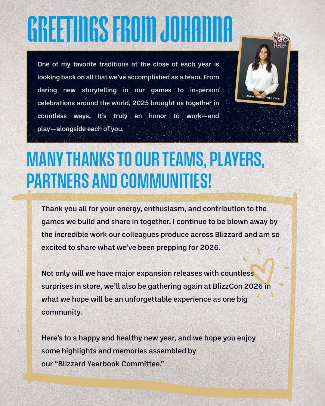 回顧2025年精采時刻！暴雪娛樂首推年度紀念冊回顧遊戲內特別數據《魔獸世界®》累計擊敗12億個首領、《鬥陣特攻®2》輸出29兆驚人總傷害