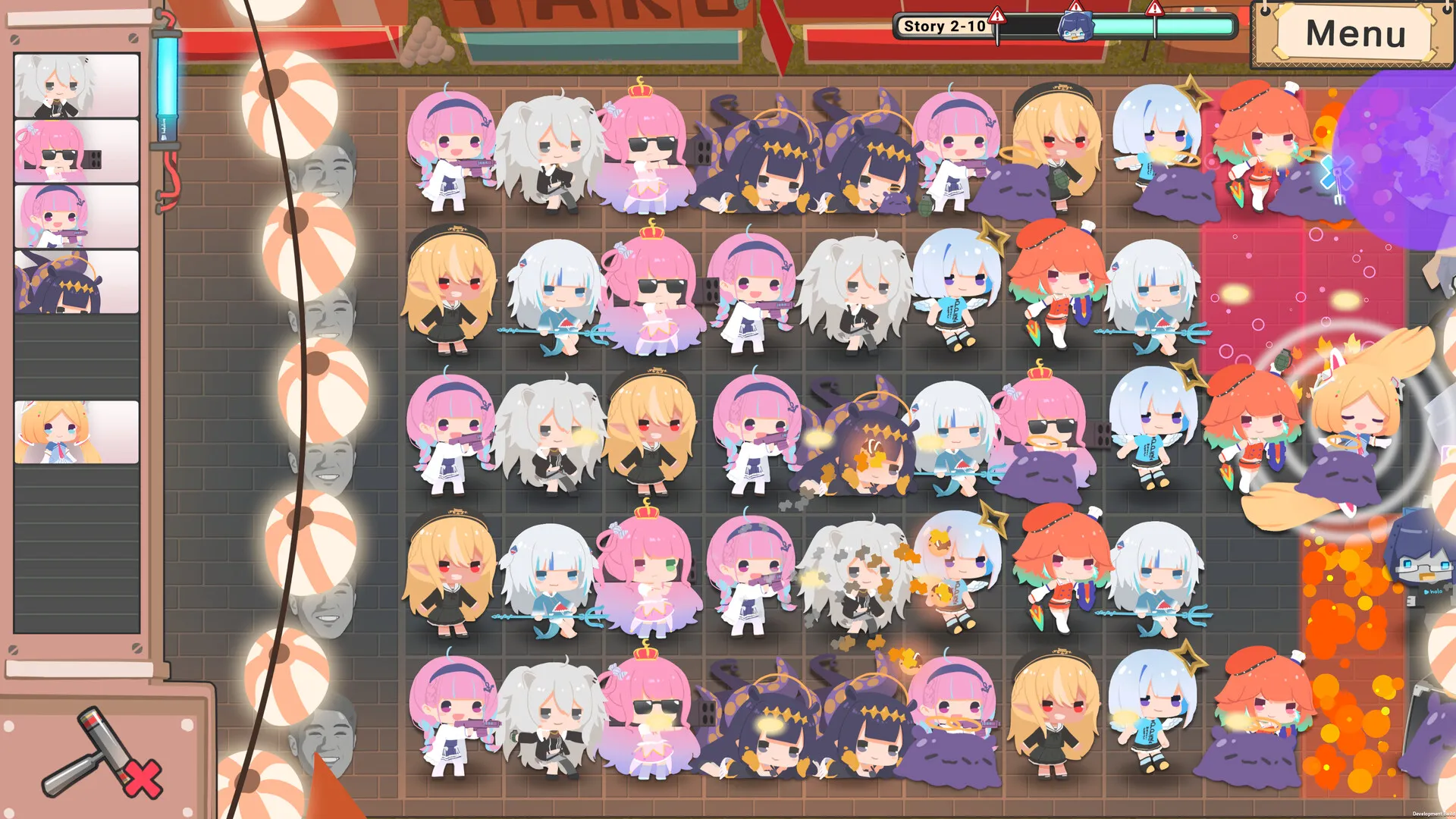 在 holomem 的幫助下抵禦源源不絕的機器大軍！hololive 二創塔防遊戲《Holo vs Robo》正式推出