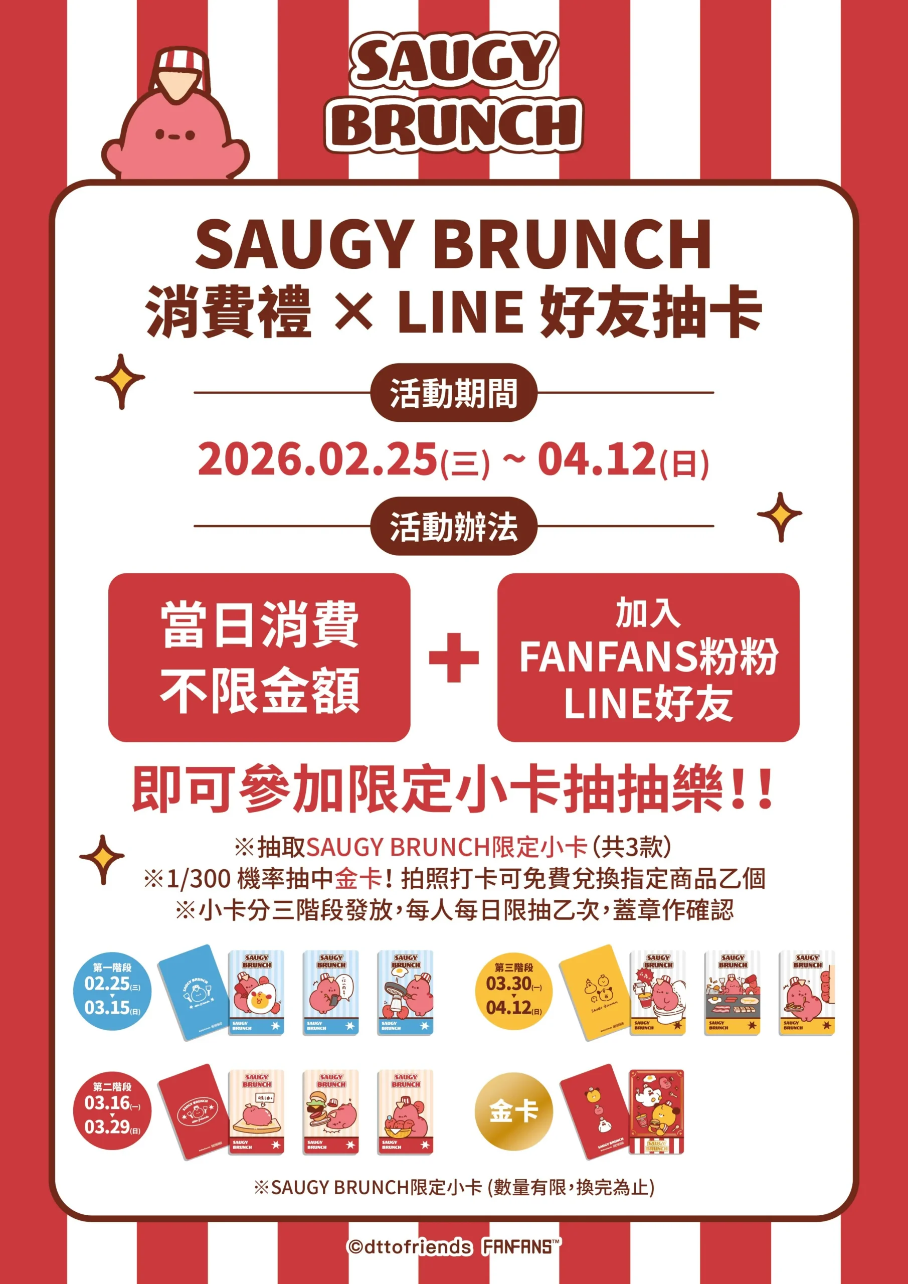 【開箱】超可愛的 dtto friends 台式早餐店現身西門地下市！《SAUGY BRUNCH》主題快閃店即日登場