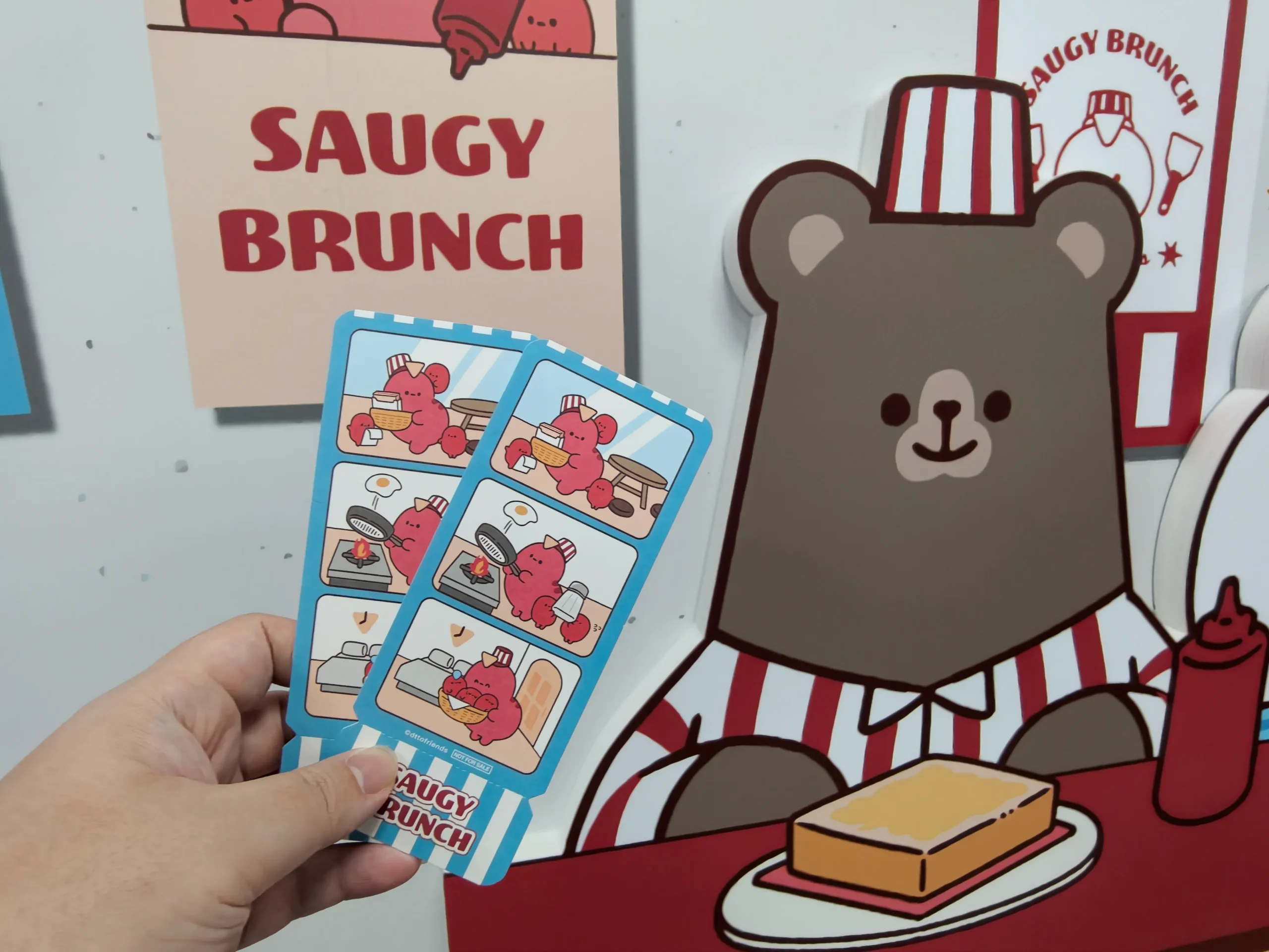 【開箱】超可愛的 dtto friends 台式早餐店現身西門地下市！《SAUGY BRUNCH》主題快閃店即日登場