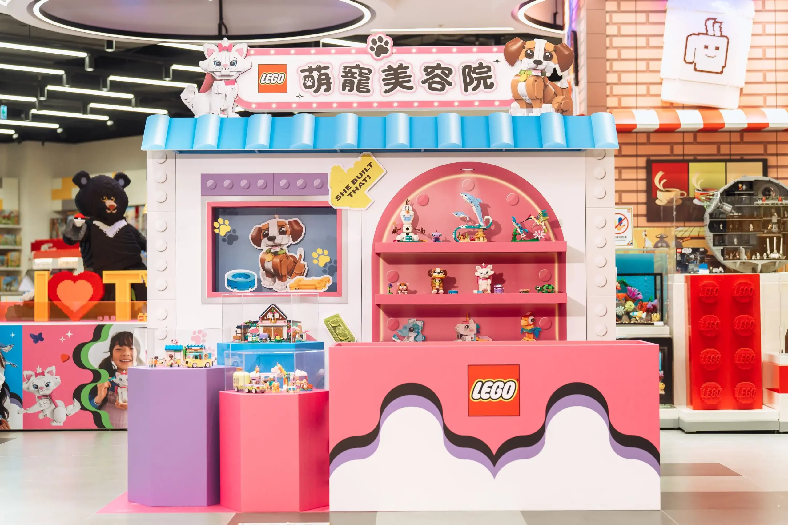 樂高®沉浸式快閃體驗「萌寵美容院」登場！化身造型師打造專屬動物萌友跟著樂高®專業認證大師創意改造 拼出獨一無二動物作品
