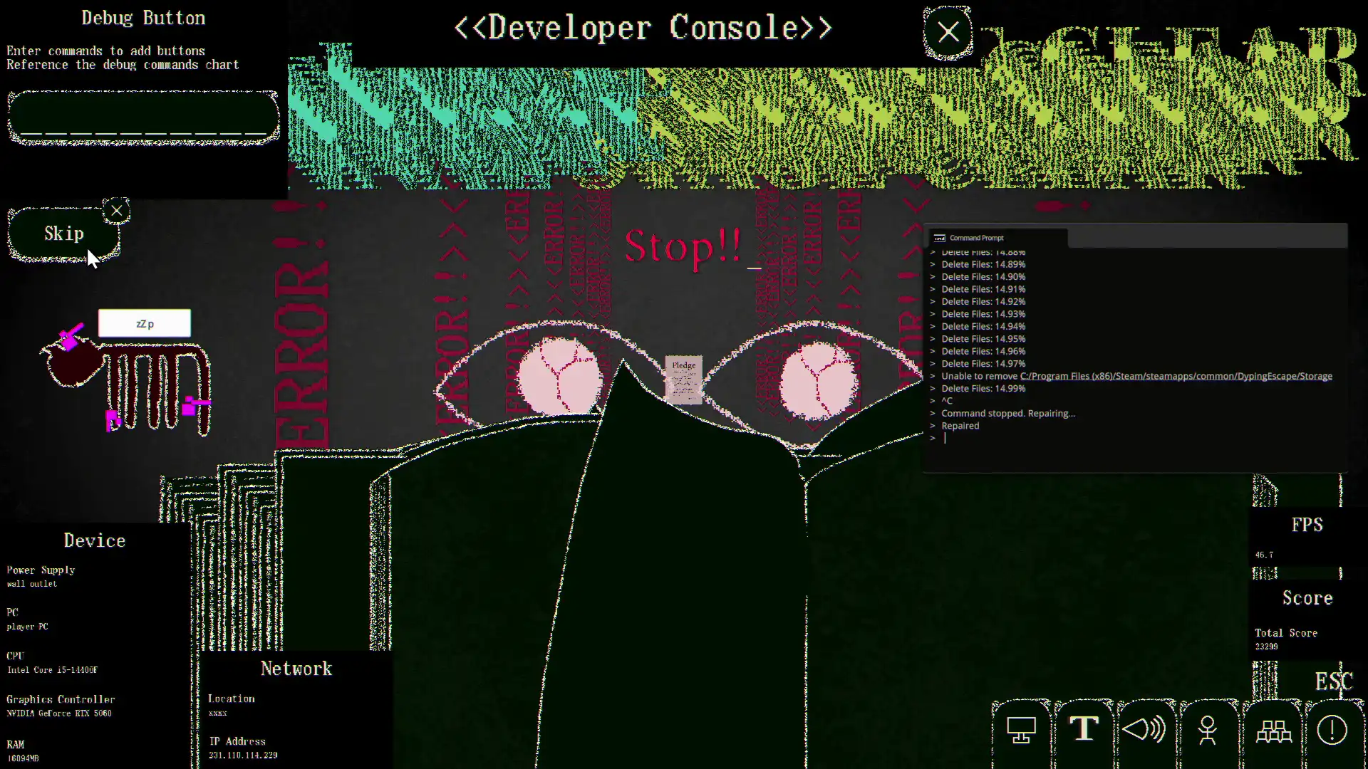 你的電腦就由我接管了。恐怖打字遊戲《Dyping Escape：生死敲定》現已在 Steam 上發售