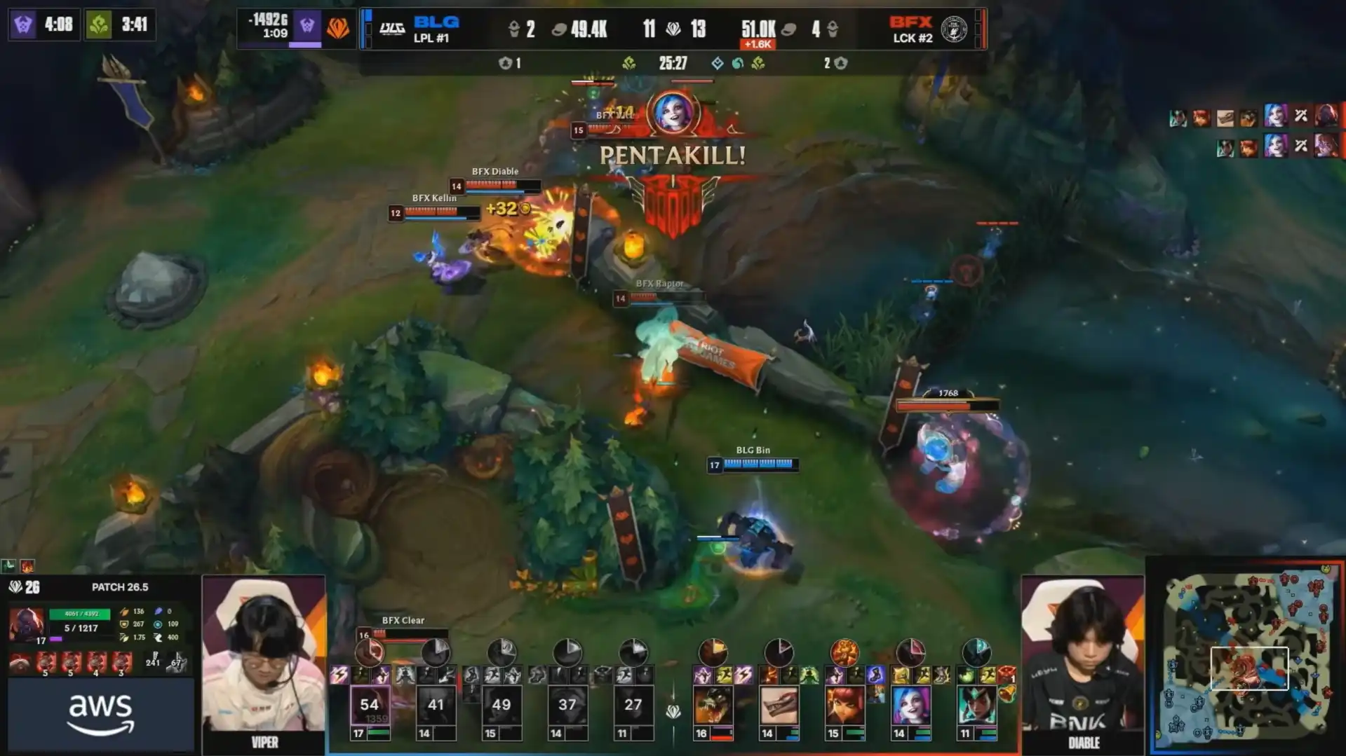 《英雄聯盟》全球先鋒賽 Day 1 賽事回顧 BFX 鏖戰 5 局惜敗 BLG G2直落三輕取TSW