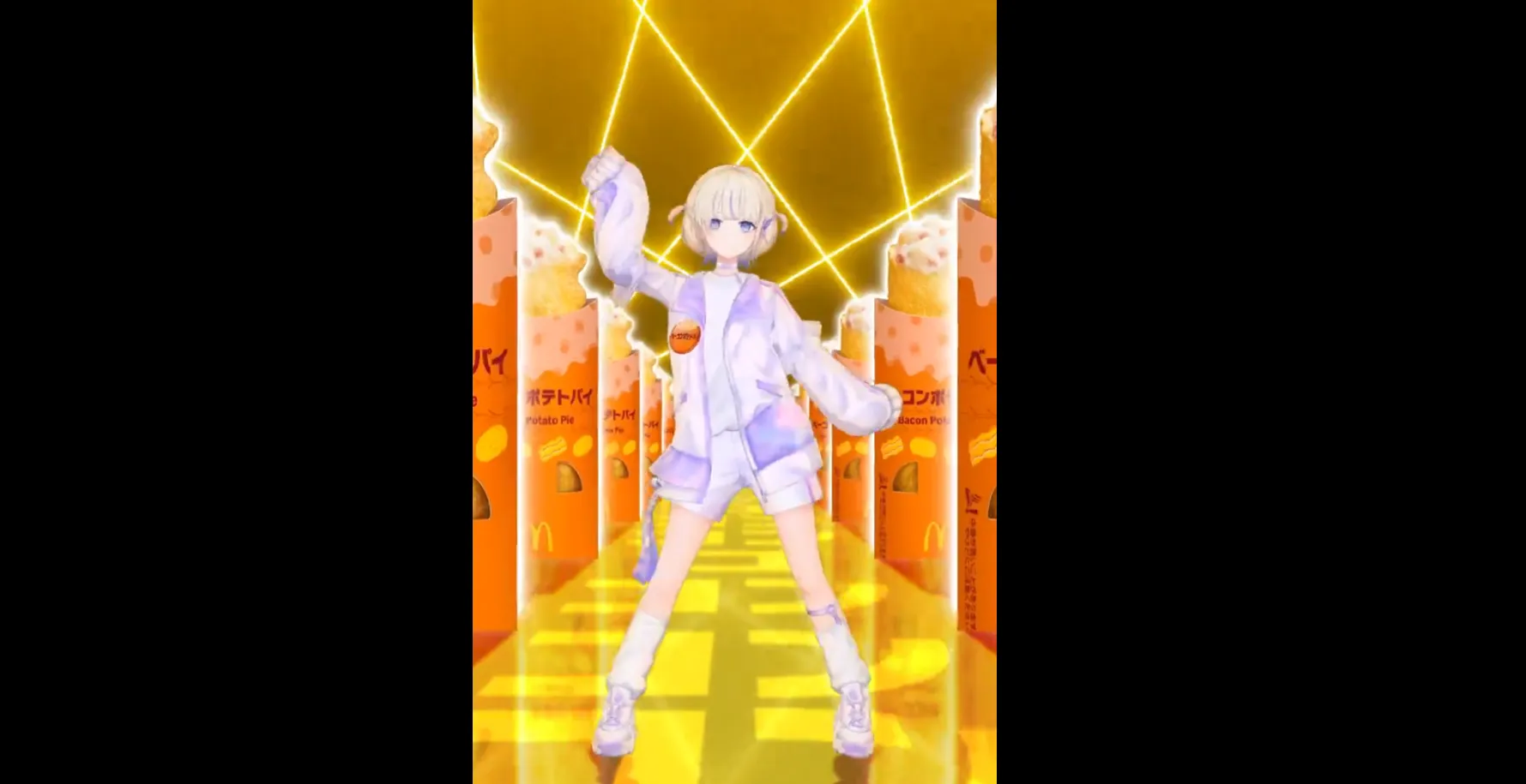 hololive 旗下 ReGLOSS 成員「轟一」與日本麥當勞合作，推出期間限定培根馬鈴薯派廣告