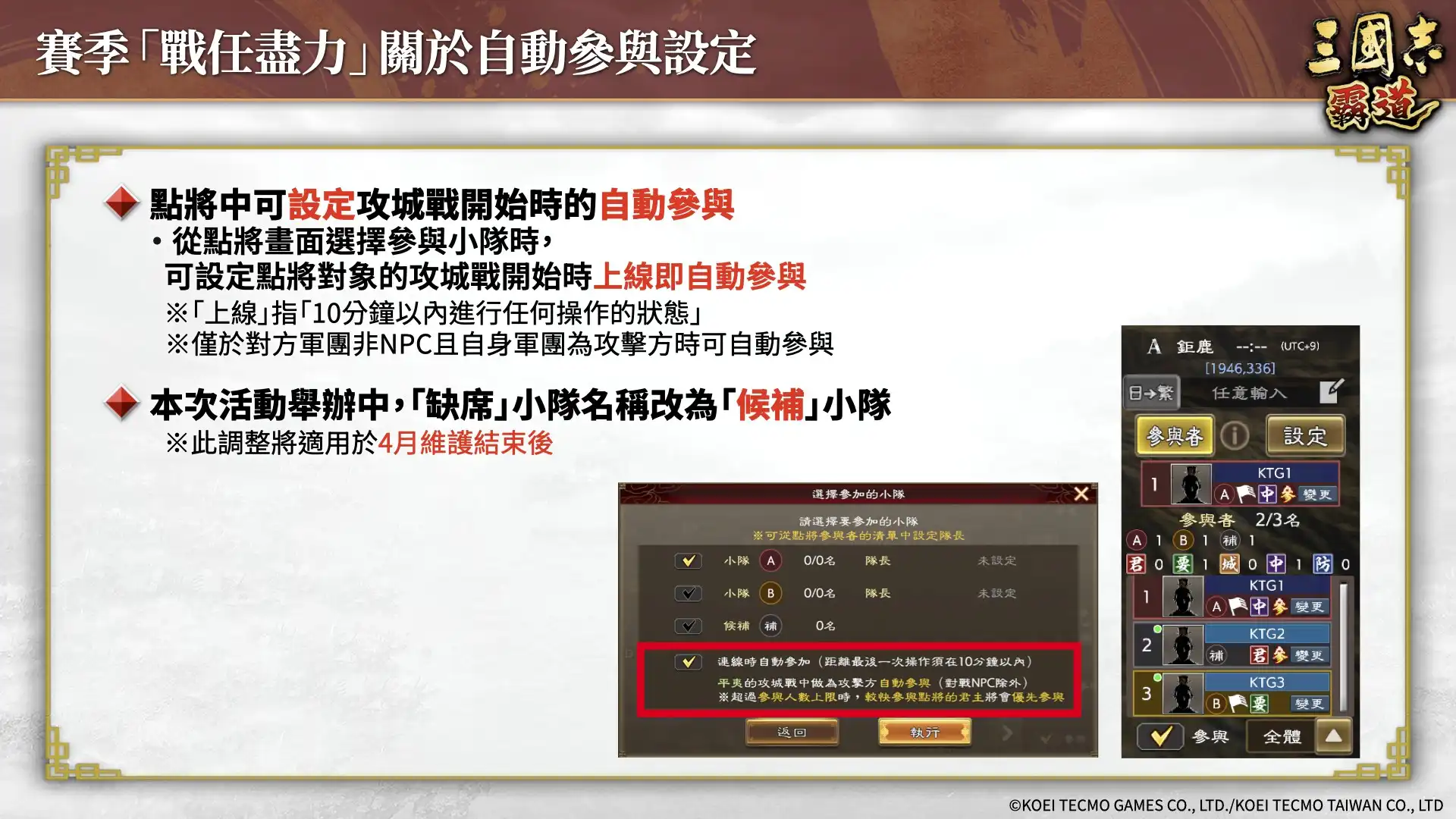 『三國志 霸道』賽季「戰任盡力」第二期開戰！新 LＲ武將「華雄」、「張良」於 4 月更新登場