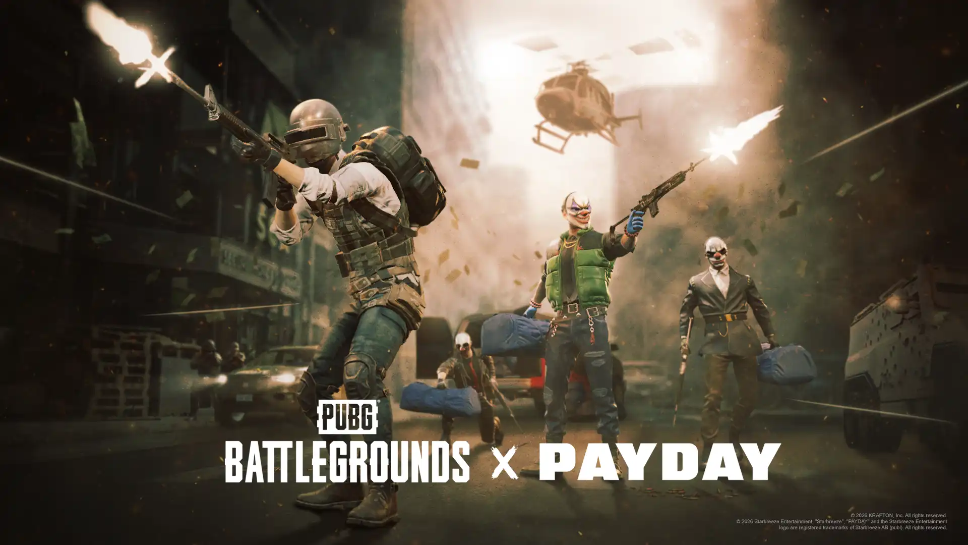 《絕地求生》聯動 Starbreeze 推出 PAYDAY 劫案模式 全新預告片與 070 Shake 合作曲同步曝光！