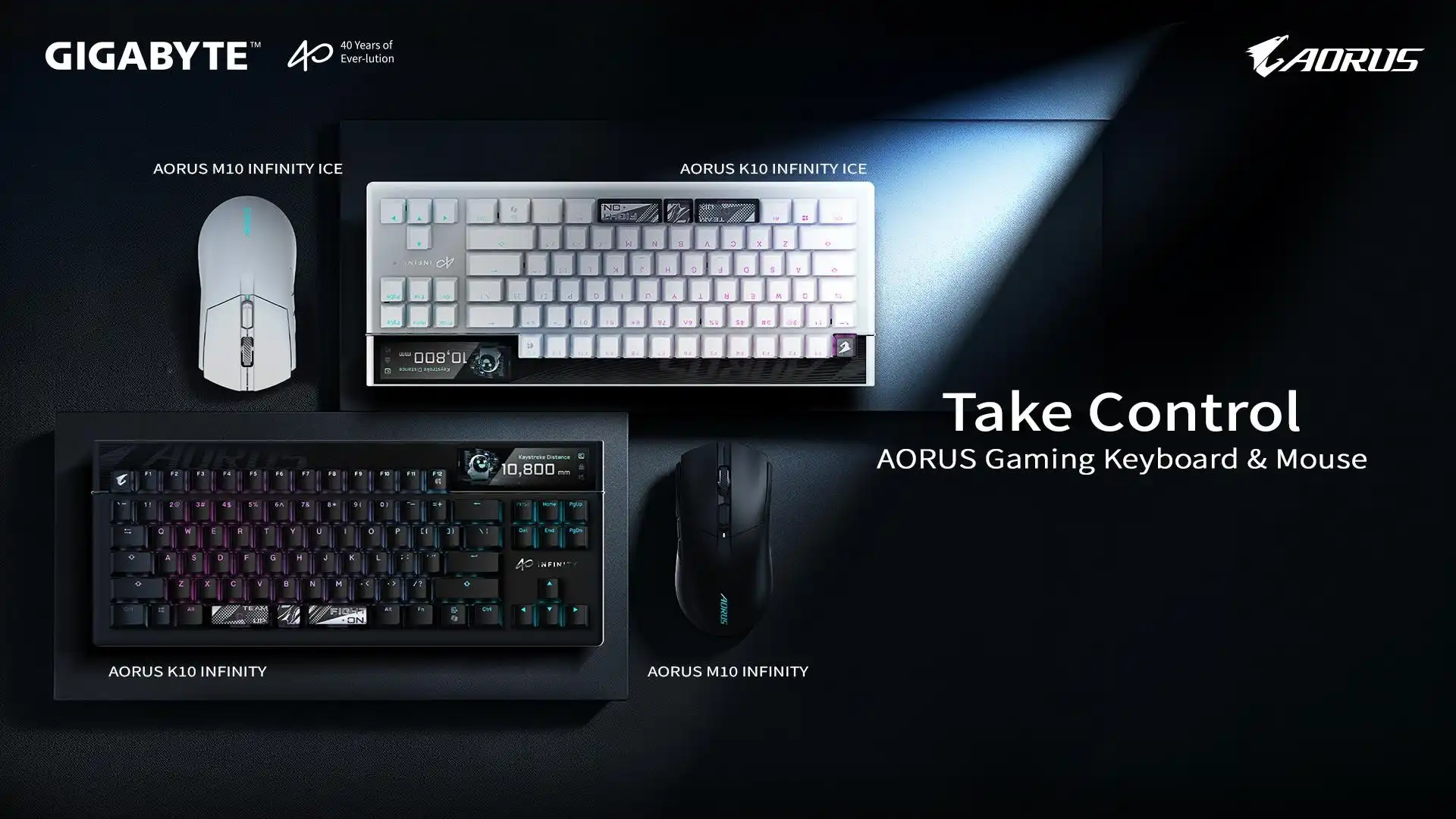 技嘉於 COMPUTEX 2026 發表 AORUS K10 INFINITY 電競鍵盤與 M10 INFINITY 電競滑鼠