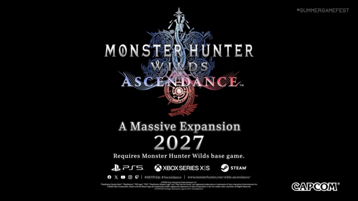 【SGF】《魔物獵人 荒野》全新大型資料片「Ascendance」將於 2027 年正式推出