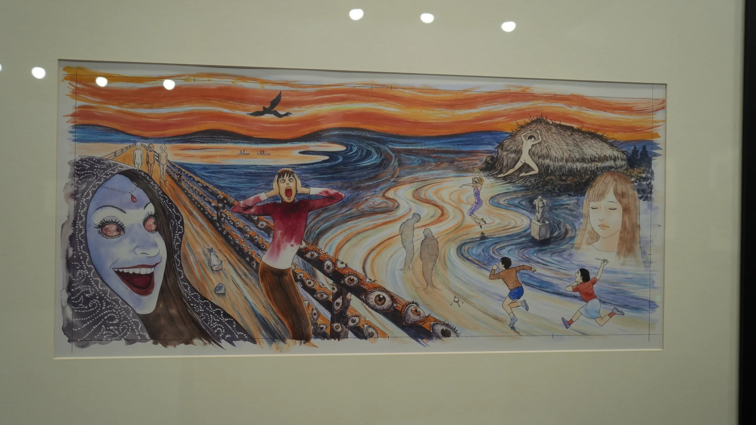 【開箱】伊藤潤二首場海外大型原畫展《伊藤潤二展 誘惑》登台　走進恐怖大師怪誕、詭譎又令人著迷的藝術世界