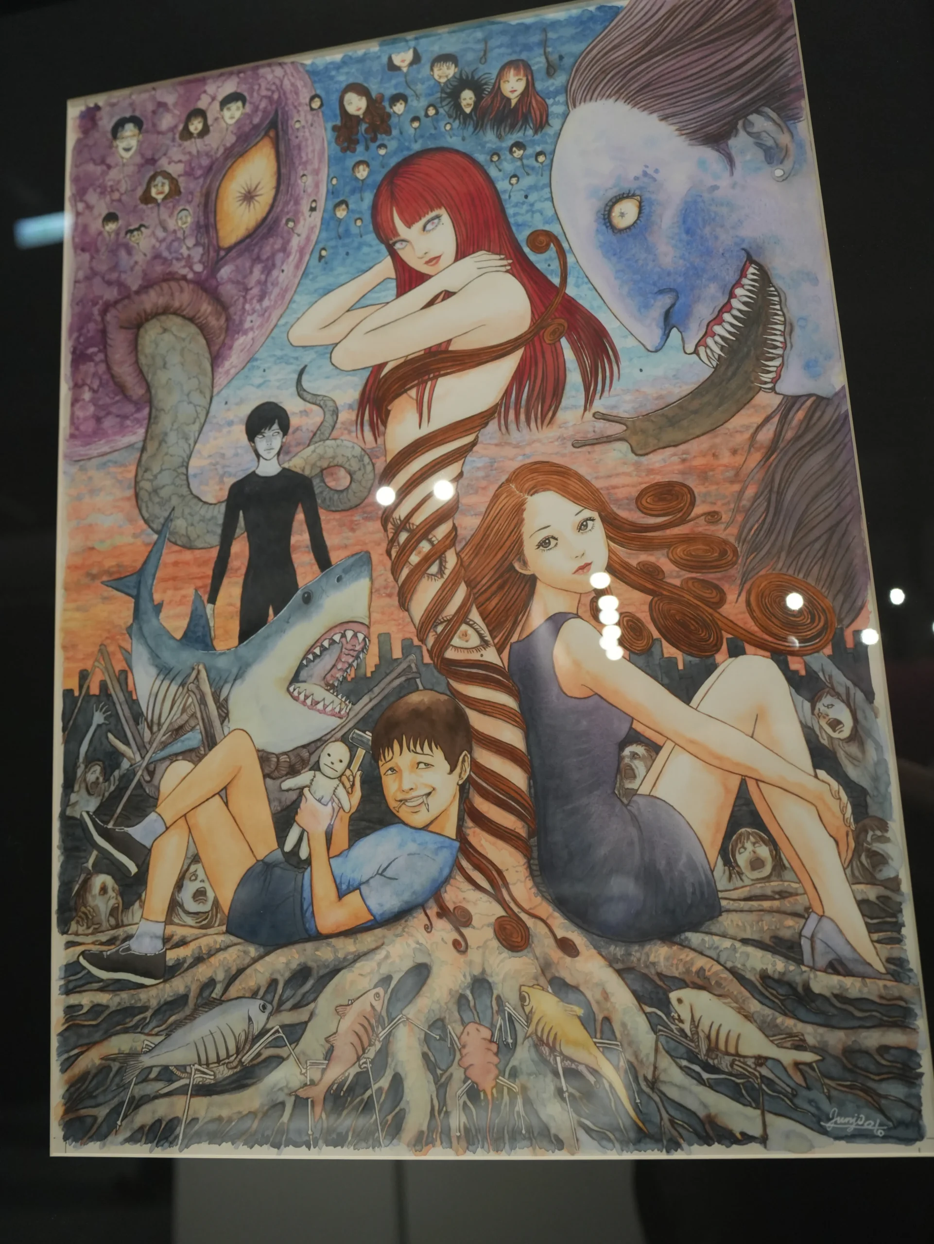 【開箱】伊藤潤二首場海外大型原畫展《伊藤潤二展 誘惑》登台　走進恐怖大師怪誕、詭譎又令人著迷的藝術世界