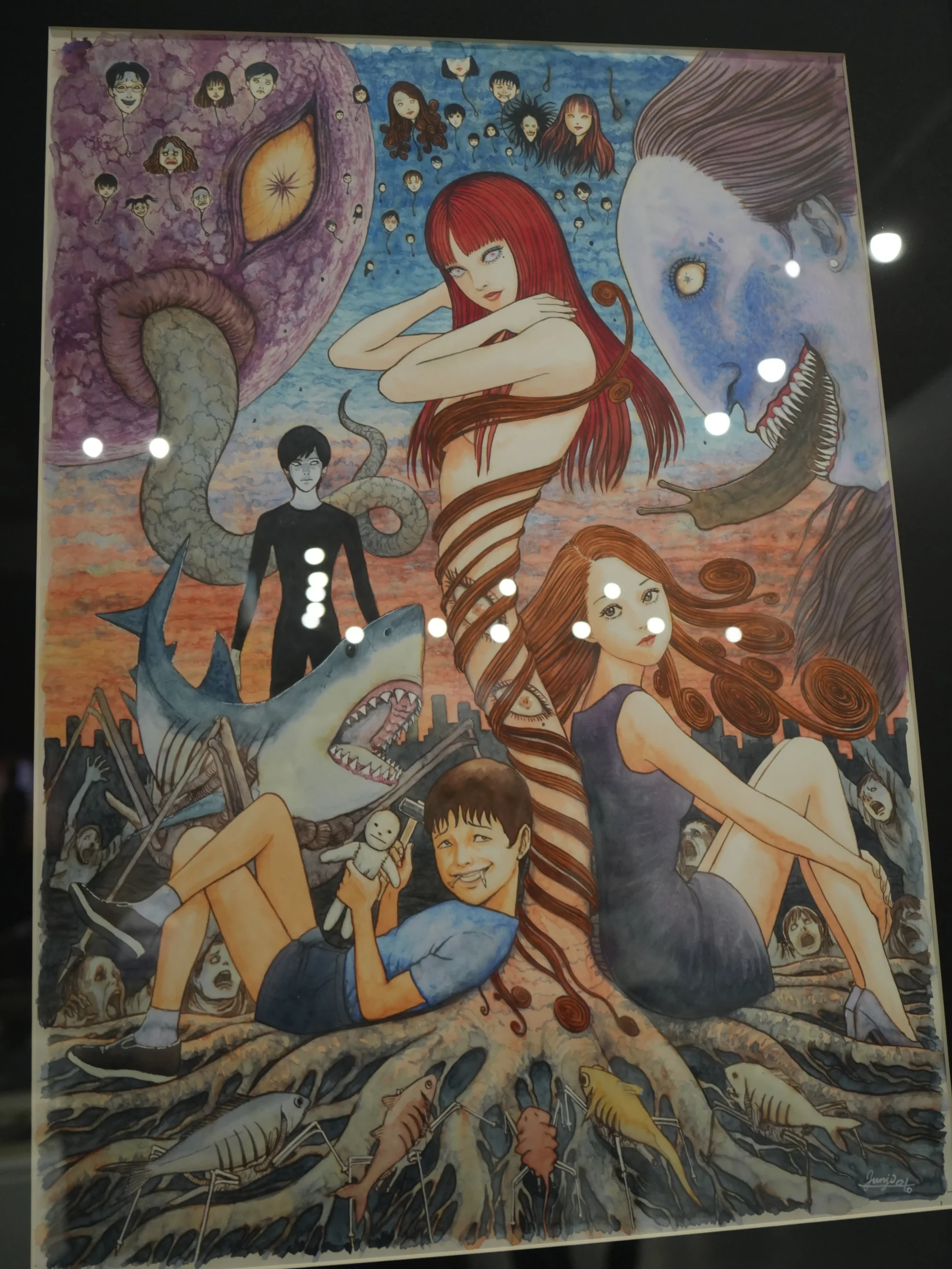 【開箱】伊藤潤二首場海外大型原畫展《伊藤潤二展 誘惑》登台　走進恐怖大師怪誕、詭譎又令人著迷的藝術世界