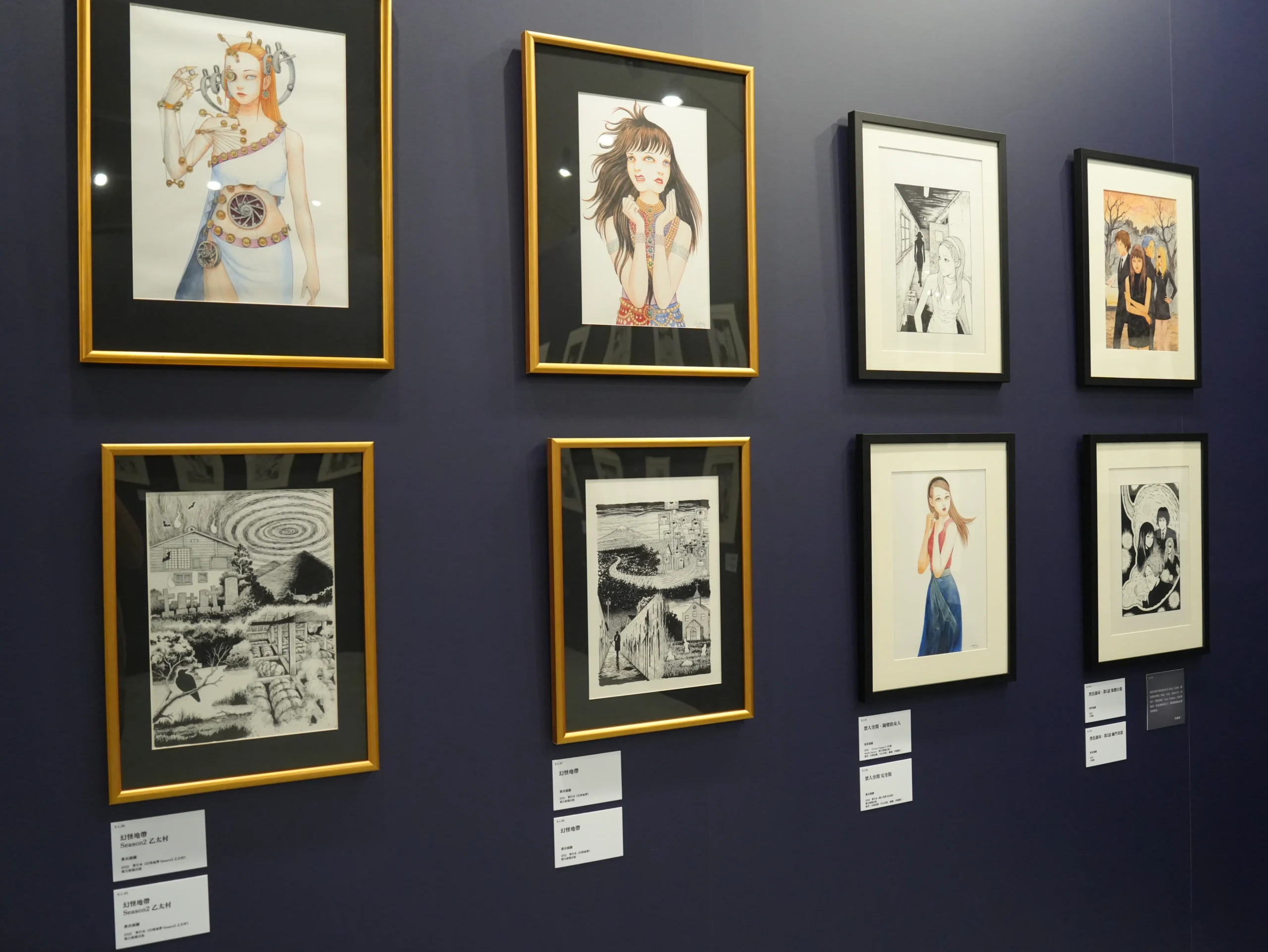 【開箱】伊藤潤二首場海外大型原畫展《伊藤潤二展 誘惑》登台　走進恐怖大師怪誕、詭譎又令人著迷的藝術世界