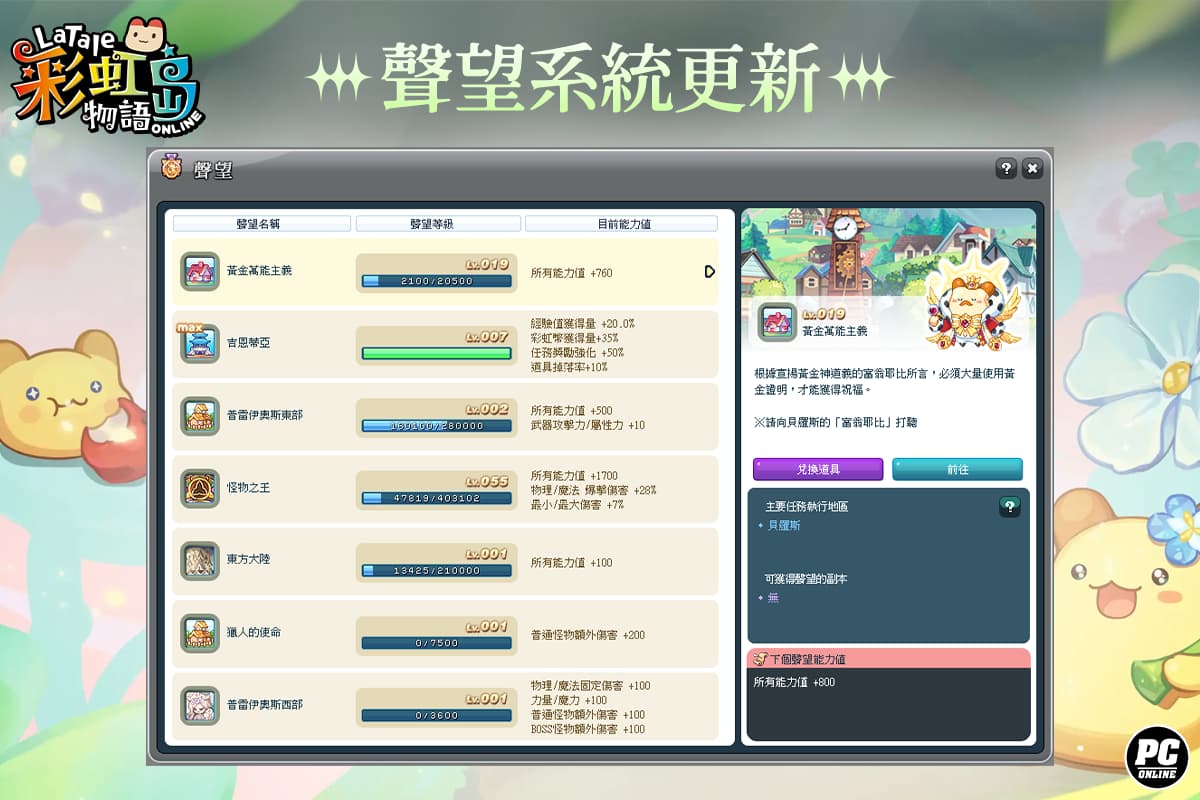 《彩虹島物語》改版「惡魔的低語」新章登場 星座系統上限同步開放