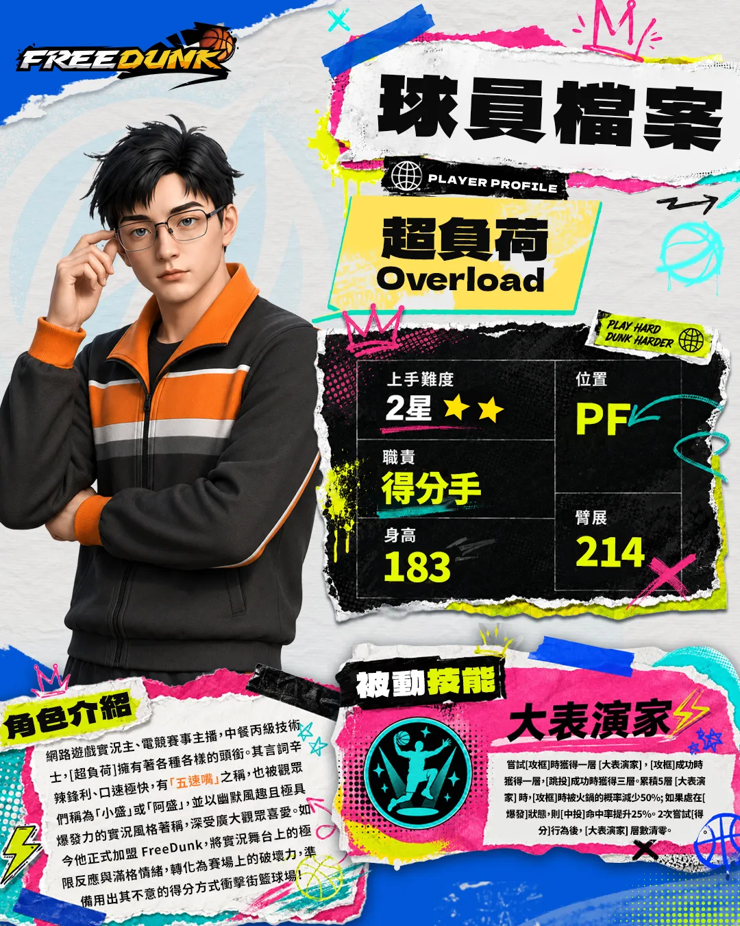 《FreeDunk》年度重磅改版!實況主超負荷化身大前鋒空降球場 「五速嘴」語音全收錄,系列活動同步開跑,總獎金挑戰等你來
