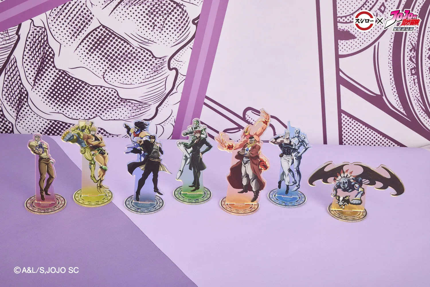 替身使者相遇吧！壽司郎 ×《JOJO的奇妙冒險：星塵遠征軍》8月17日（一）啟動聯名技能，前往全台店舖冒險！獨家3款美味餐點、57款限定周邊華麗登場