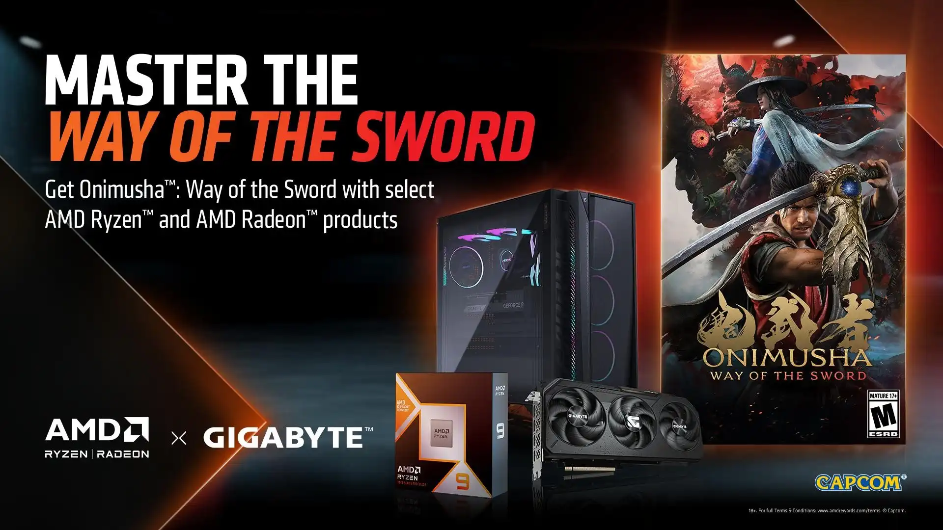 技嘉攜手 AMD 推出《鬼武者 Way of the Sword》遊戲套裝