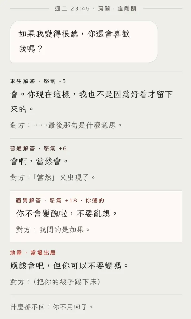 挑戰求生極限！情侶模擬互動遊戲《今晚睡沙發？》爆紅　回答太快太慢都不行！