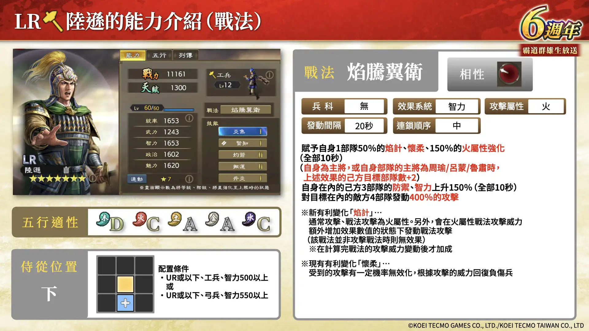 『三國志 霸道』新賽季「龍氣連響」開跑!全新 LR武將「馬超」與「陸遜」9月更新登場 ～新兵科「工兵」登場～