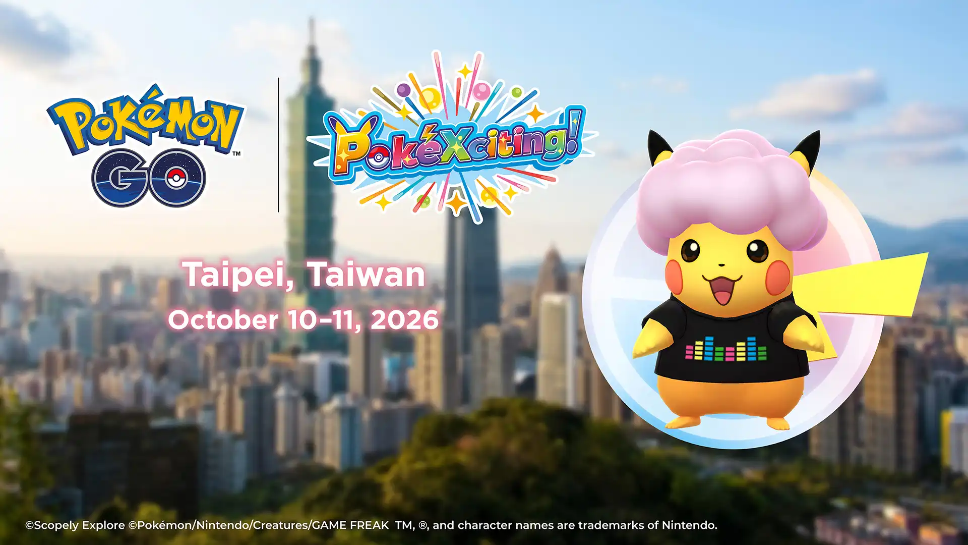 《Pokémon GO》x「PokéXciting! in 台北」即將於 10 月 10~11 日以粉萌之力襲捲信義商圈！歡慶寶可夢 30 週年！《Pokémon GO》攜手新光三越推遊戲內限定 6 款明信片！