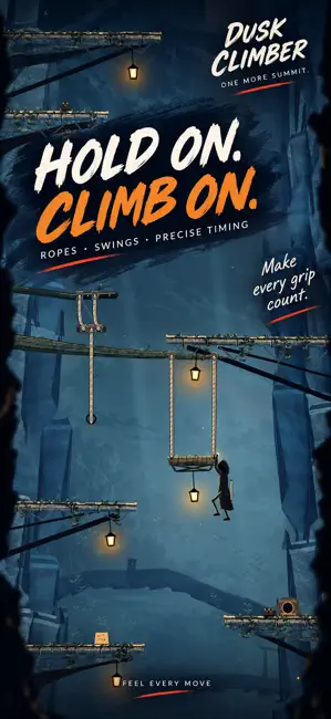 一根手指挑戰登頂!獨立攀爬遊戲《Dusk Climber》登上 iPhone 掌握跳躍與攀附節奏探索五種場景