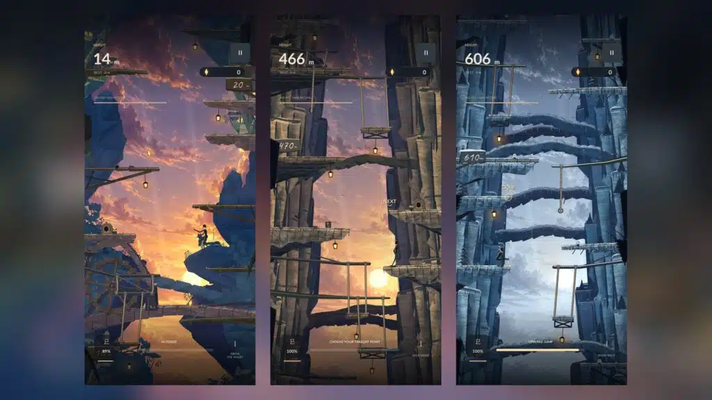 一根手指挑戰登頂！獨立攀爬遊戲《Dusk Climber》登上 iPhone　掌握跳躍與攀附節奏探索五種場景