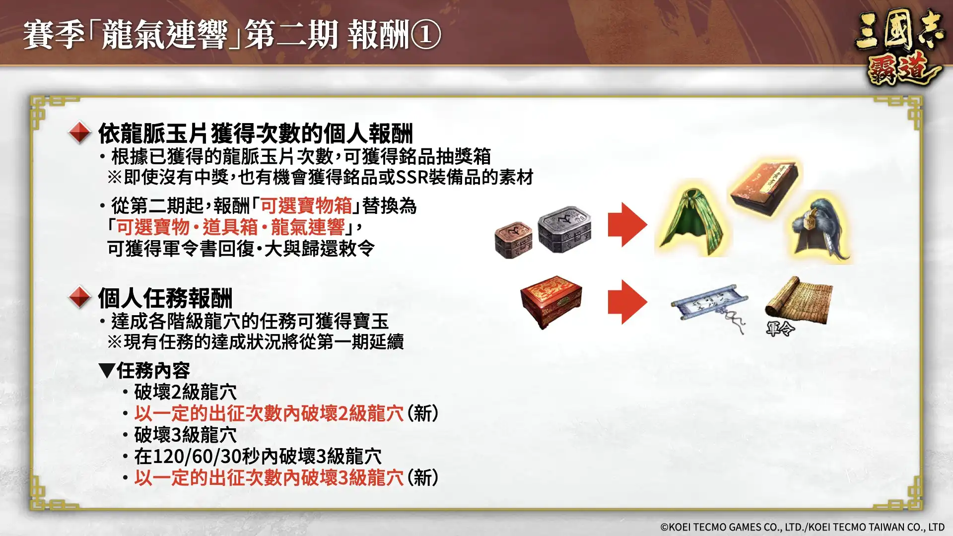 『三國志 霸道』賽季「龍氣連響」第二期開幕！全新 LR 武將「李典」、「田文」於 10 月更新登場